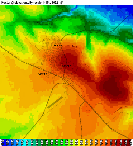 Koster elevation map