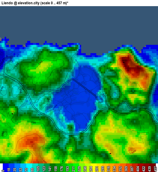 Liendo elevation map