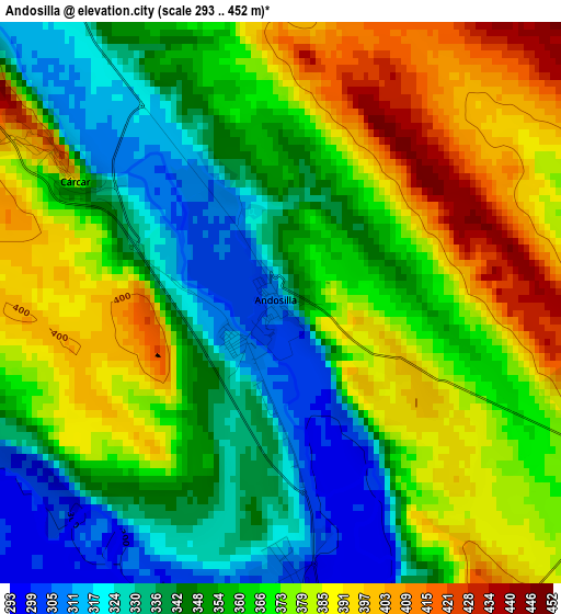 Andosilla elevation map