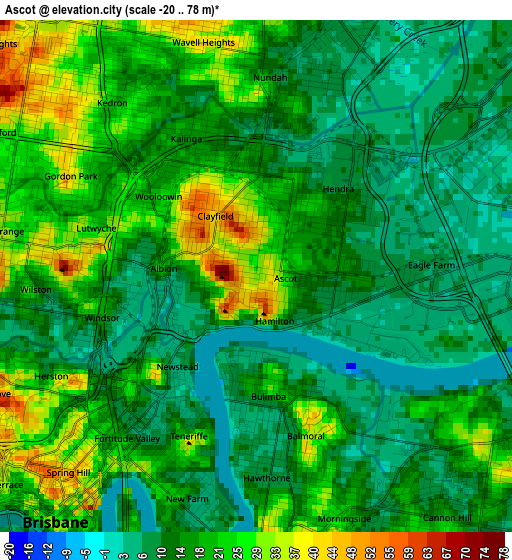 Ascot elevation map