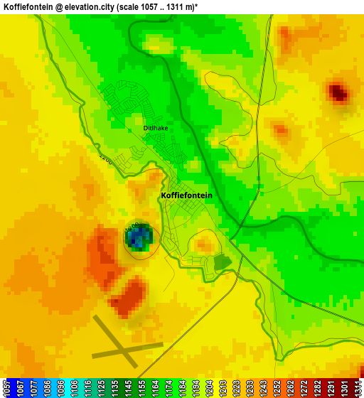 Koffiefontein elevation map