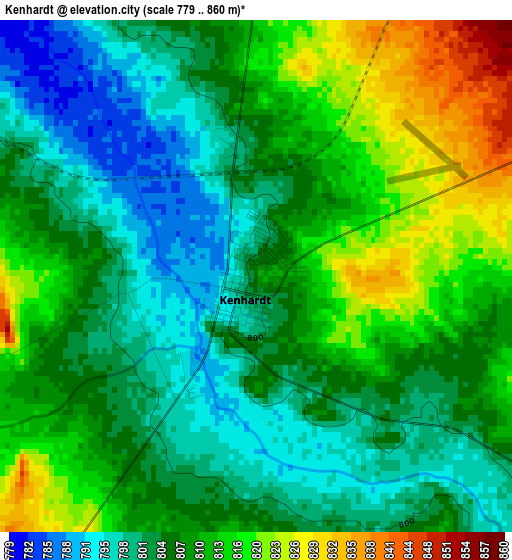 Kenhardt elevation map