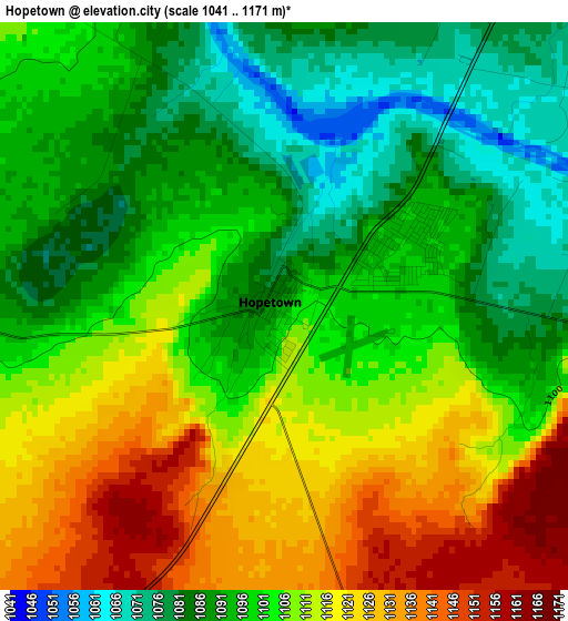 Hopetown elevation map