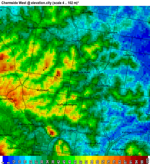 Chermside West elevation map