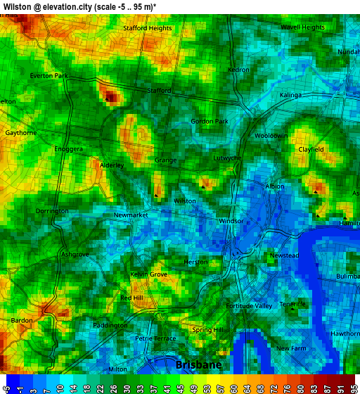 Wilston elevation map