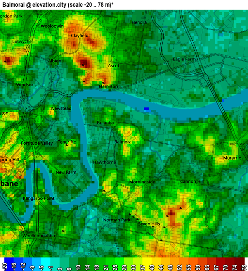 Balmoral elevation map