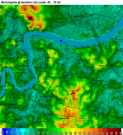 Morningside elevation map