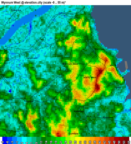 Wynnum West elevation map