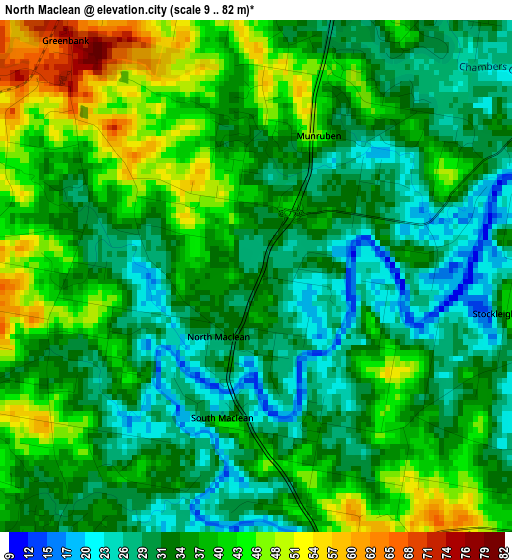 North Maclean elevation map