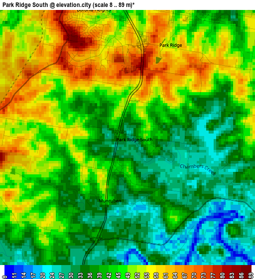 Park Ridge South elevation map