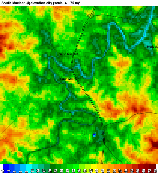 South Maclean elevation map