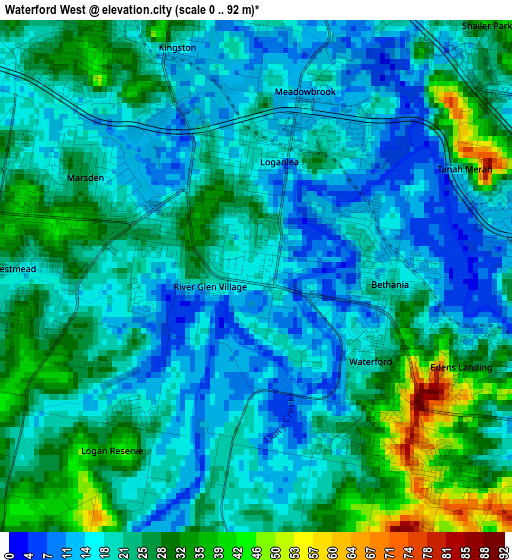 Waterford West elevation map