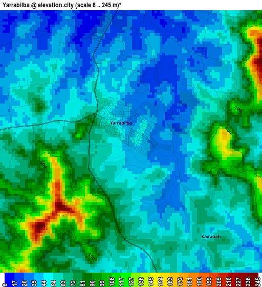 Yarrabilba elevation map