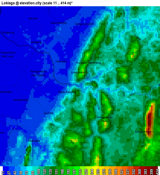 Loklaga elevation map