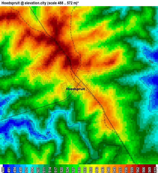 Hoedspruit elevation map