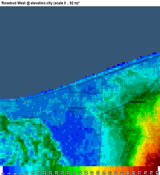 Rosebud West elevation map