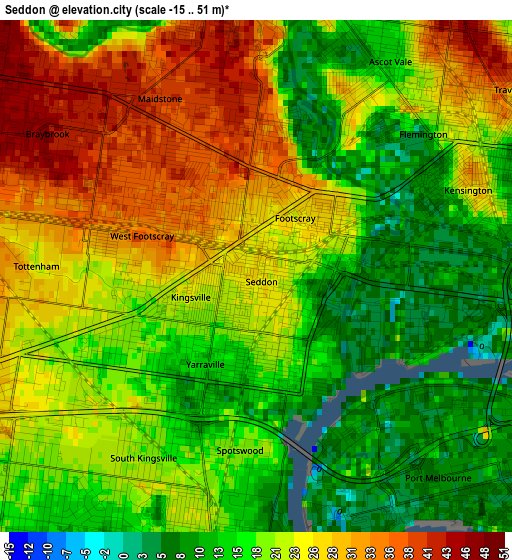 Seddon elevation map