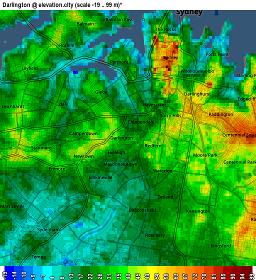 Darlington elevation map