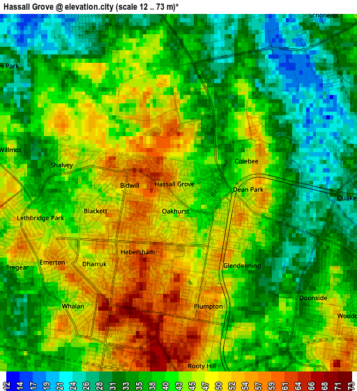 Hassall Grove elevation map