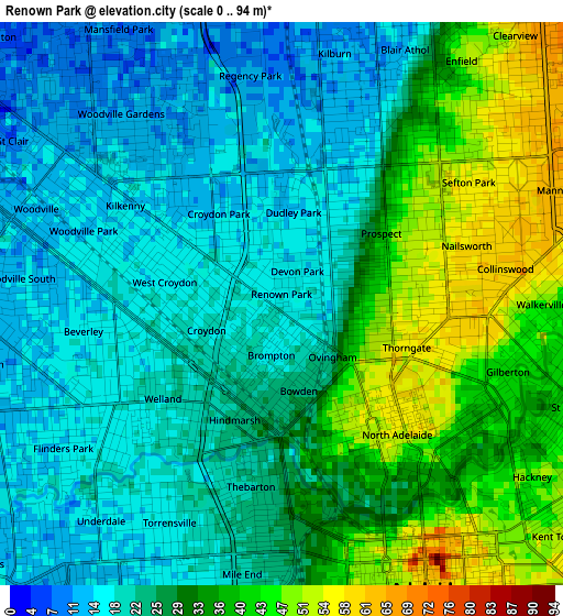 Renown Park elevation map