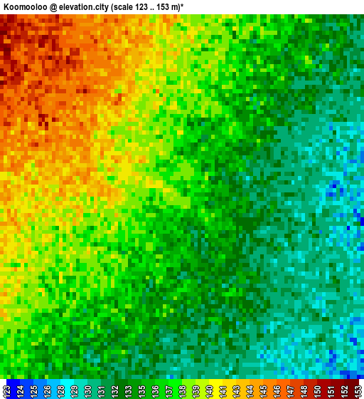 Koomooloo elevation map