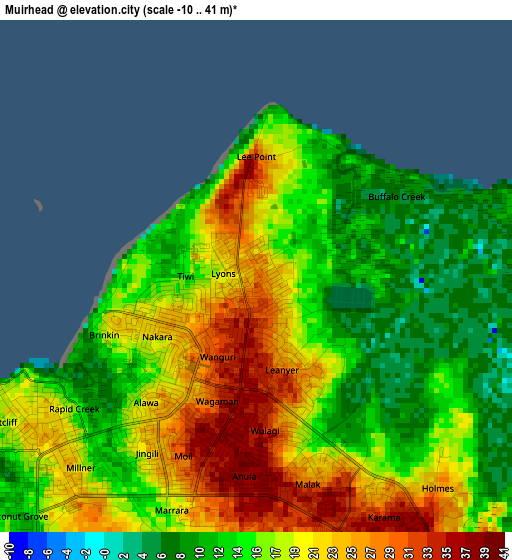 Muirhead elevation map