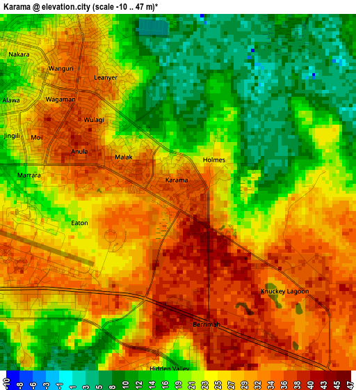 Karama elevation map