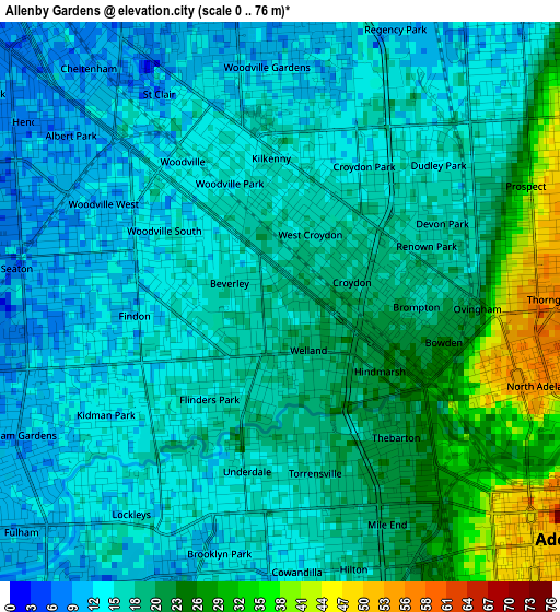 Allenby Gardens elevation map