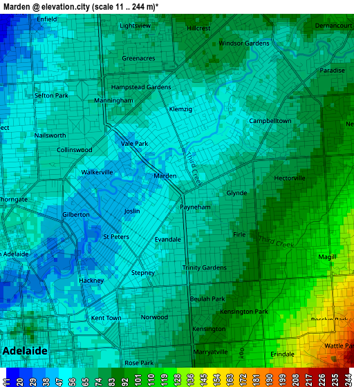 Marden elevation map