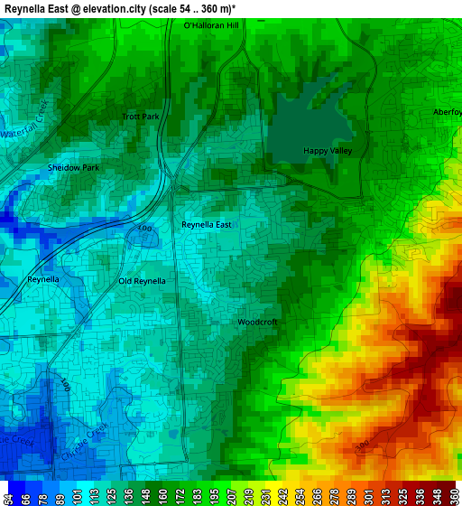 Reynella East elevation map