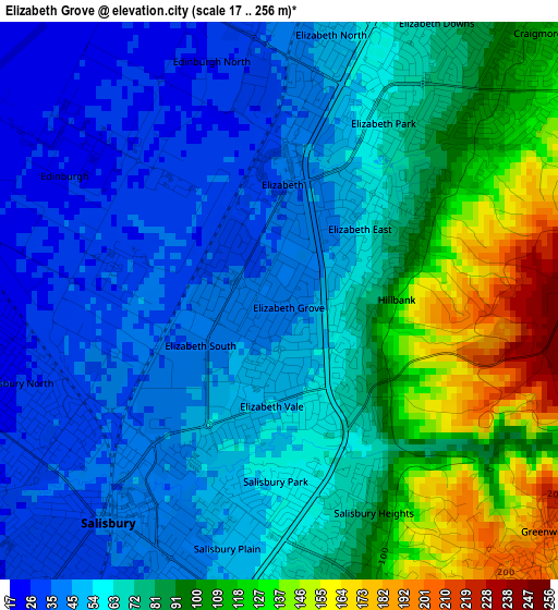 Elizabeth Grove elevation map