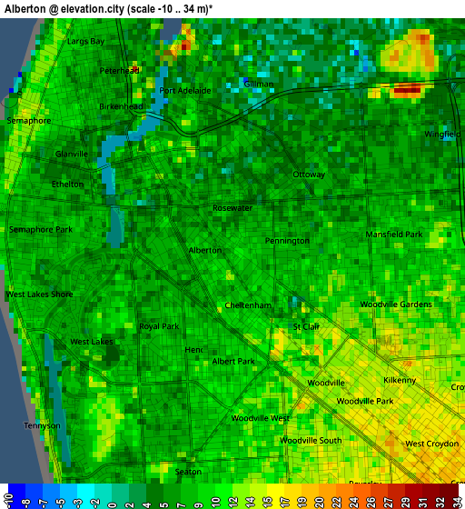 Alberton elevation map