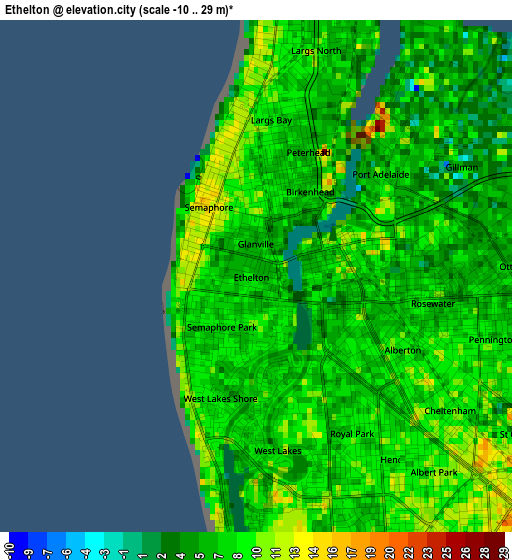 Ethelton elevation map