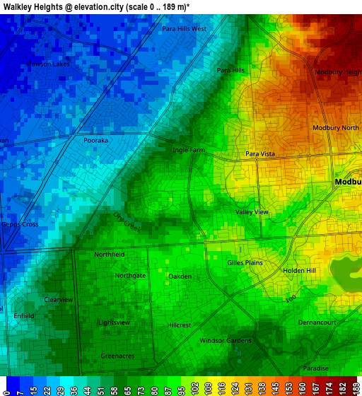 Walkley Heights elevation map