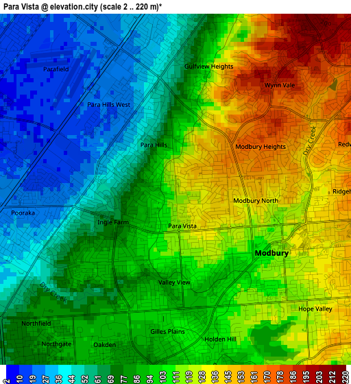 Para Vista elevation map