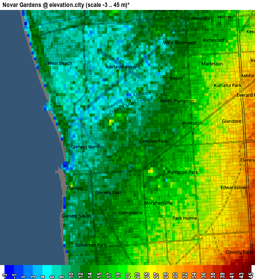 Novar Gardens elevation map