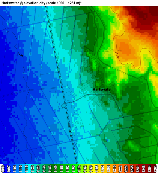 Hartswater elevation map