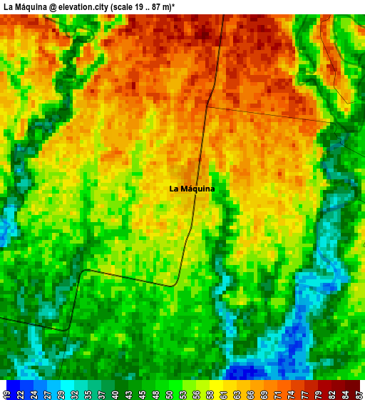 La Máquina elevation map