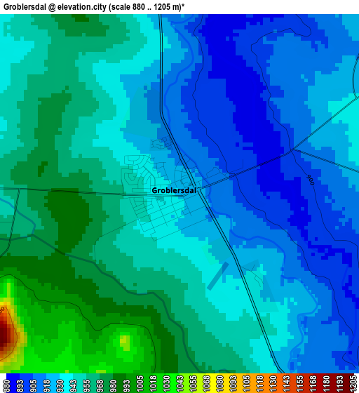 Groblersdal elevation map