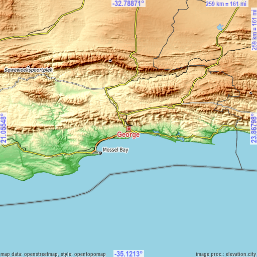 Topographic map of George