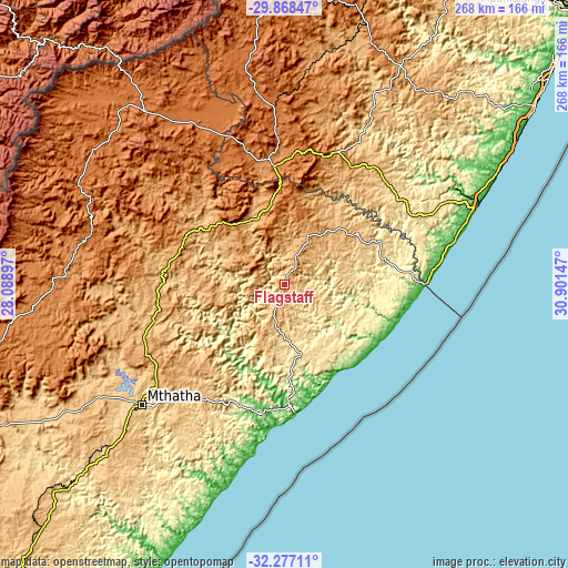 Topographic map of Flagstaff