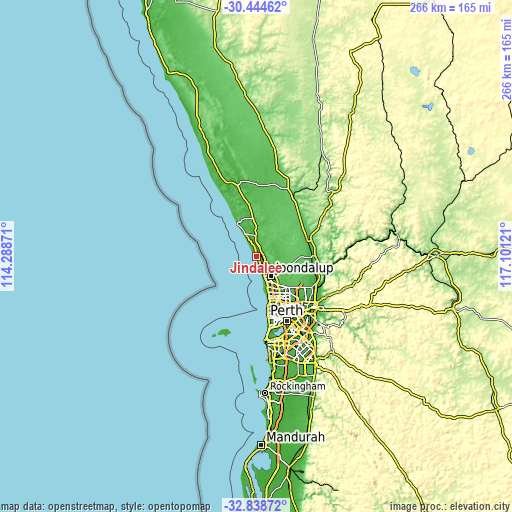 Topographic map of Jindalee