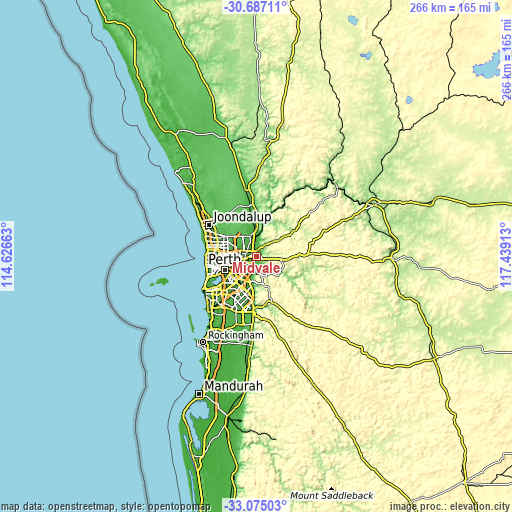 Topographic map of Midvale