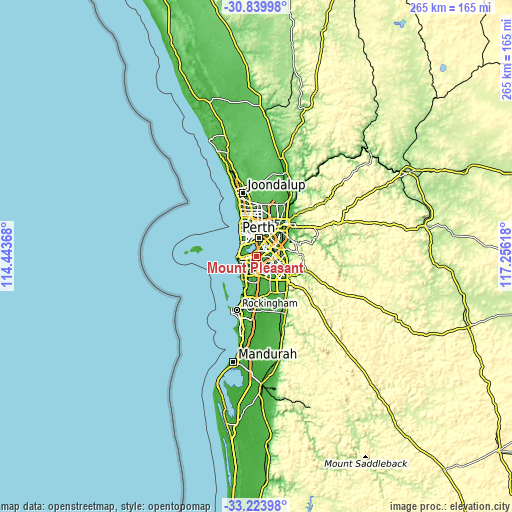 Topographic map of Mount Pleasant