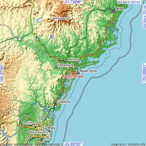 Topographic map of Rankin Park