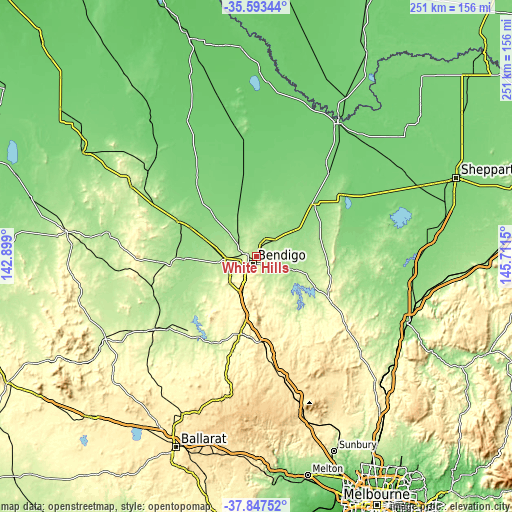 Topographic map of White Hills