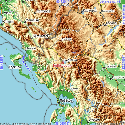 Topographic map of Tsiflikópoulo