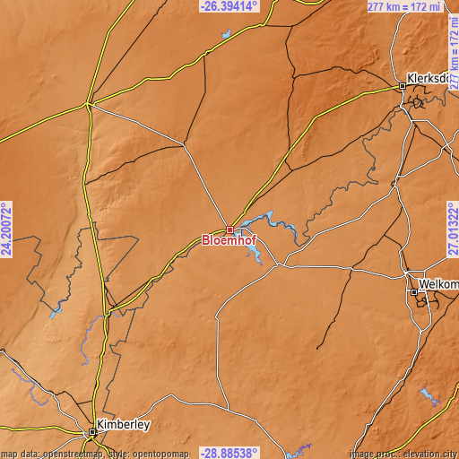 Topographic map of Bloemhof