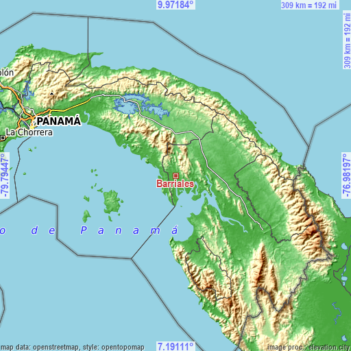 Topographic map of Barriales