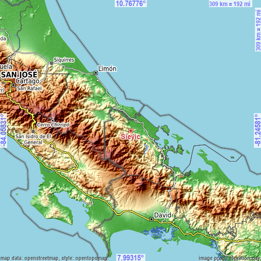 Topographic map of Sieyic